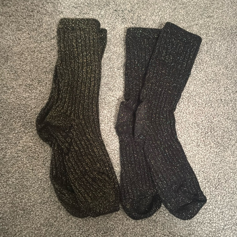 2 Pairs of Sequin Socks. Girls Small